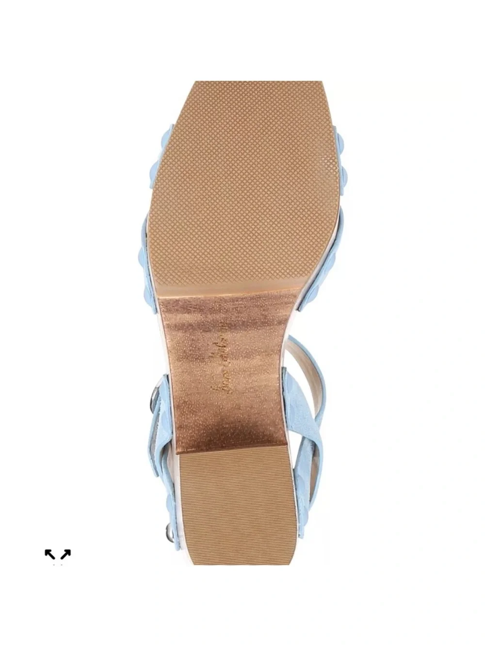 Sam Edelman Light Blue Women's Josefine Platform Wedge Sandals 👠
